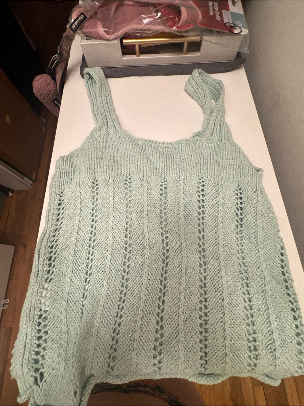 Abercrombie & Fitch Sage Green Knit Tank Top - Picture 3 of 4